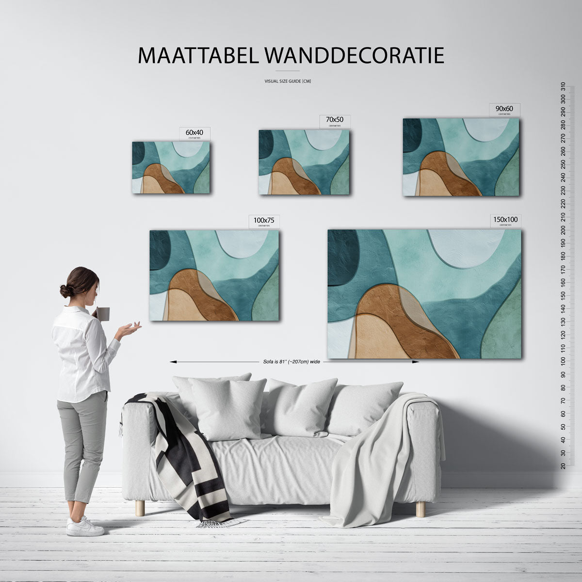 Organische vormen compositie Kunstwerk