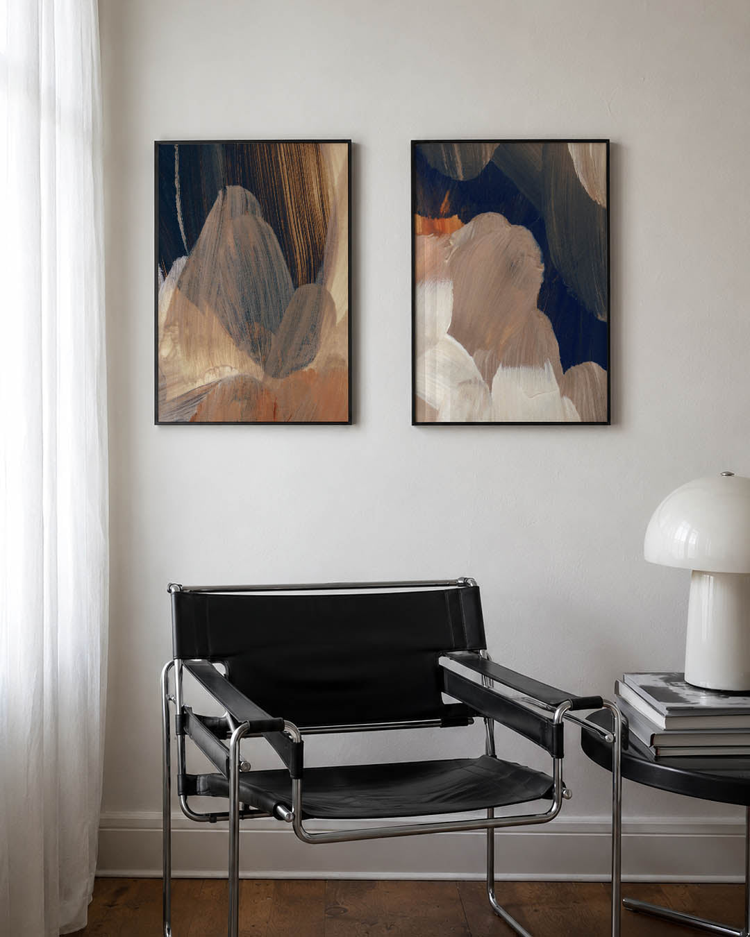 Vloeiende kleurvlakken Posterset