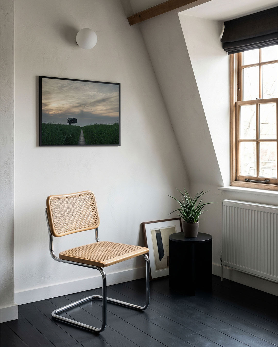 Hut in het veld Poster