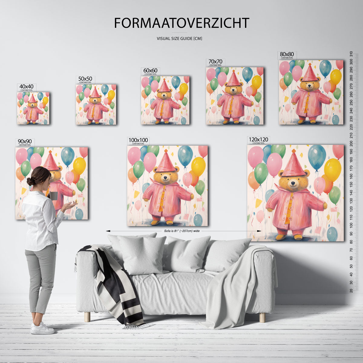 Berenfeest met ballonnen Poster