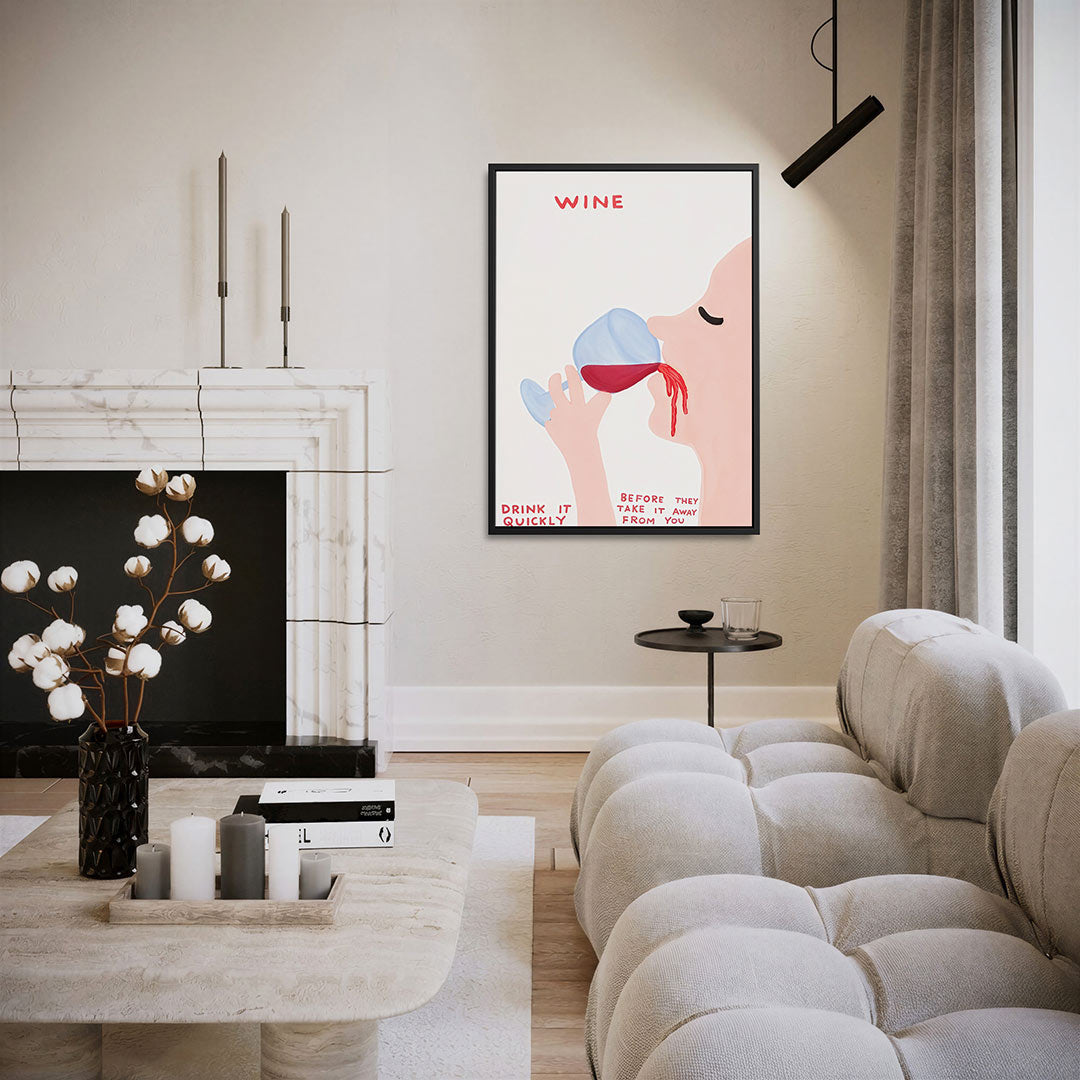 Vrolijke wijn illustratie Kunstwerk
