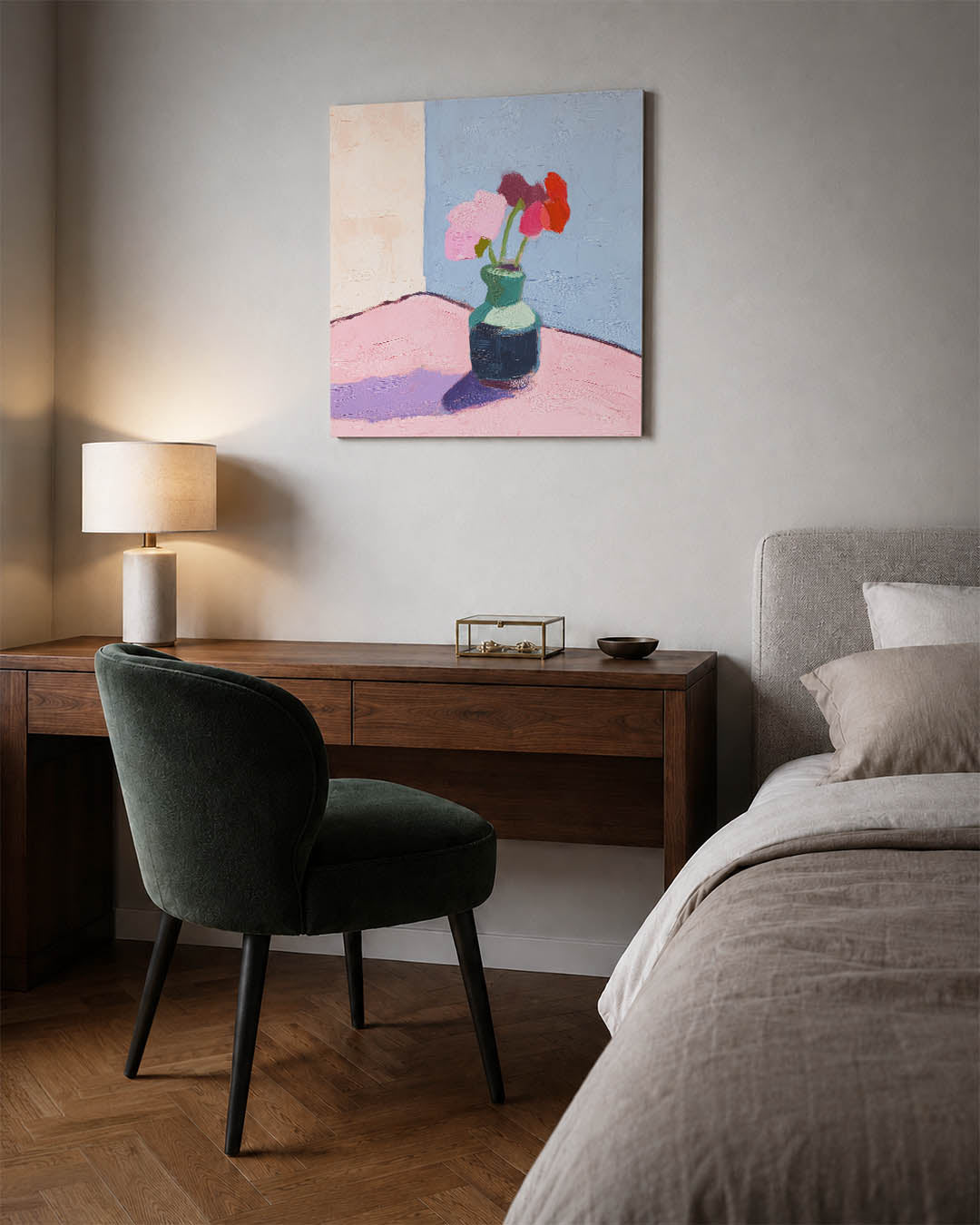Vaas met bloemen Kunstwerk