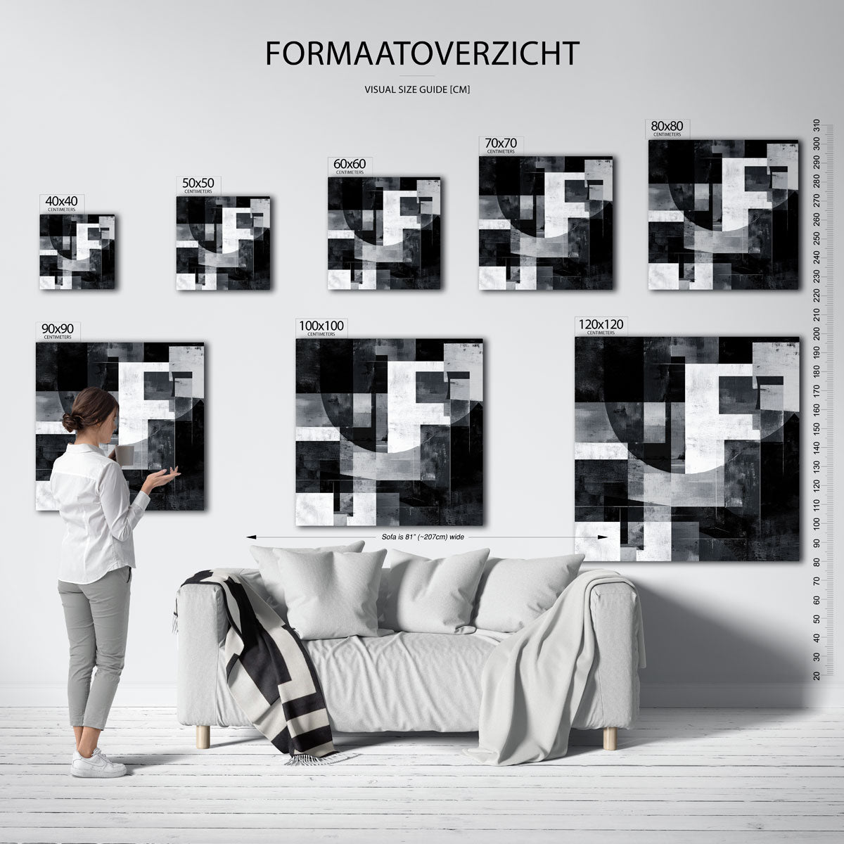 Abstracte geometrische vormen Poster