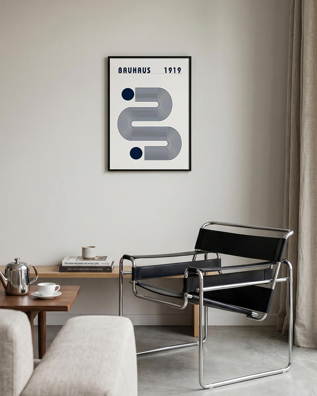 Lijnen en cirkel Poster