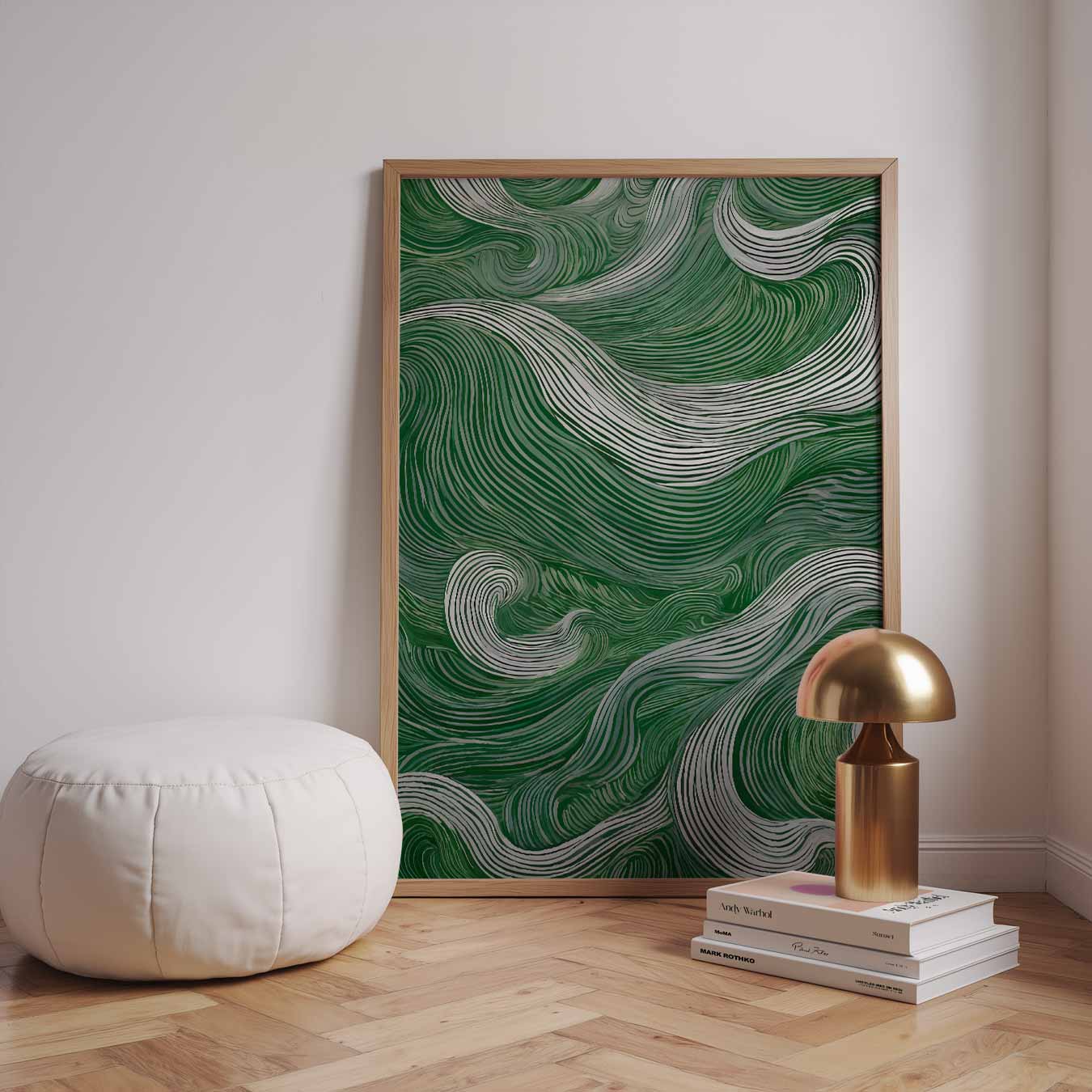 Groene Golf Beweging Poster-WallArtistic