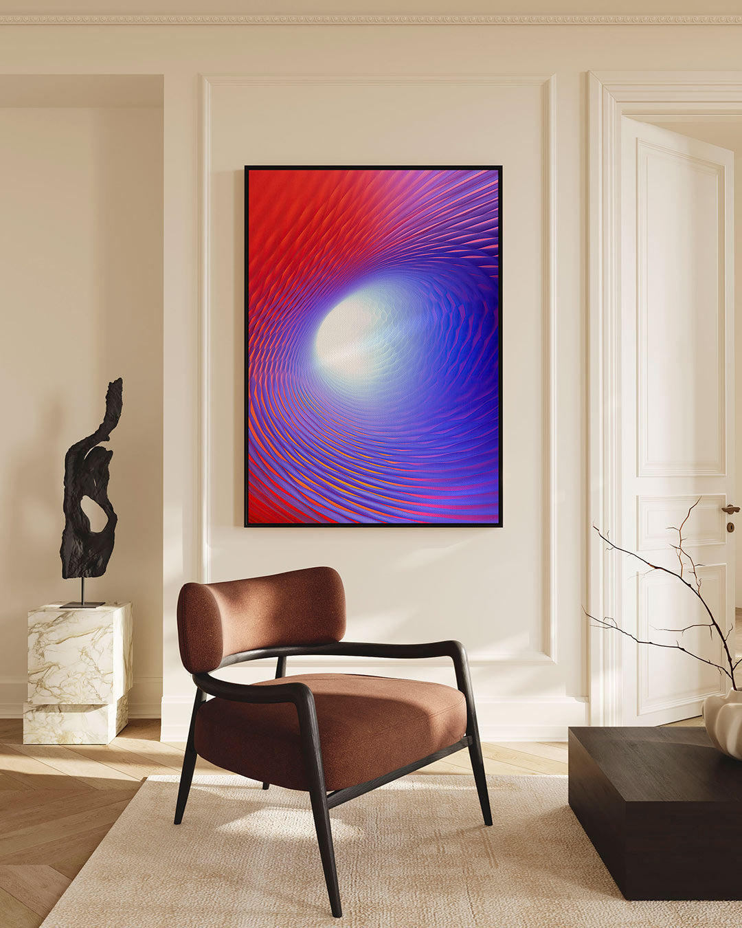 Kleurrijke vortex Kunstwerk