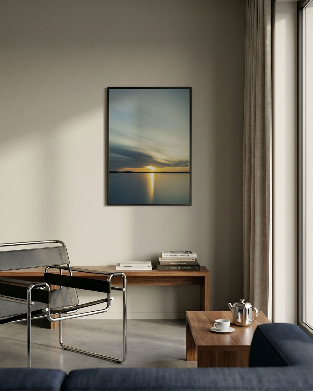 Zonsondergang reflectie Poster