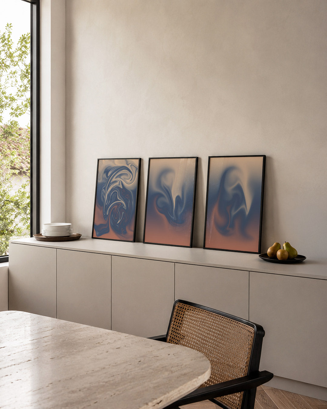 Vloeiende kleuren Posterset