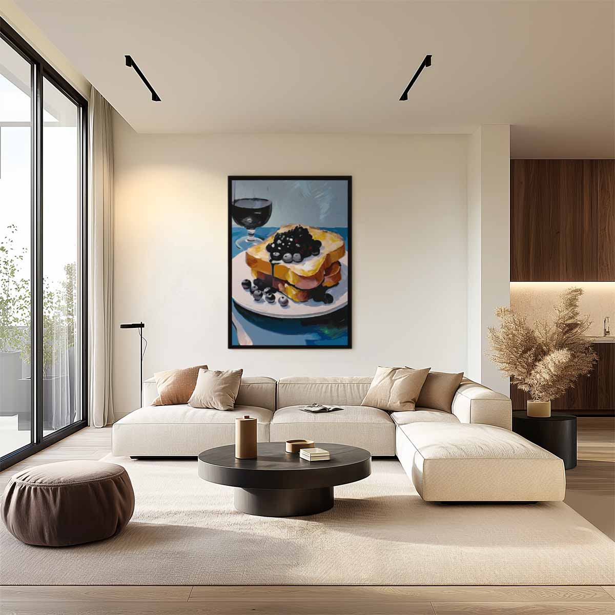 Ontbijt Moment Kleurige Schilderij Kunstwerk-canvas-dibond-plexiglas-wanddecoratie-WallArtistic