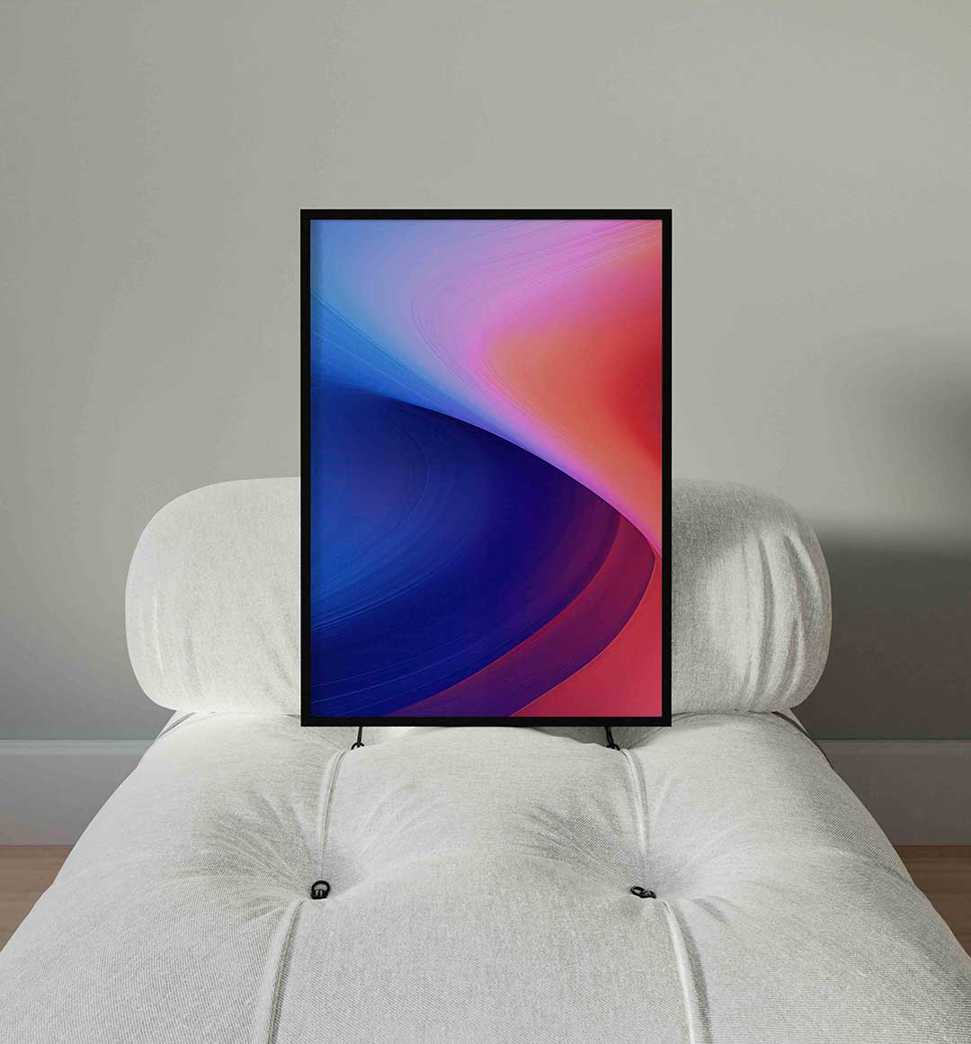 Kleurrijke golvende lijnen Poster