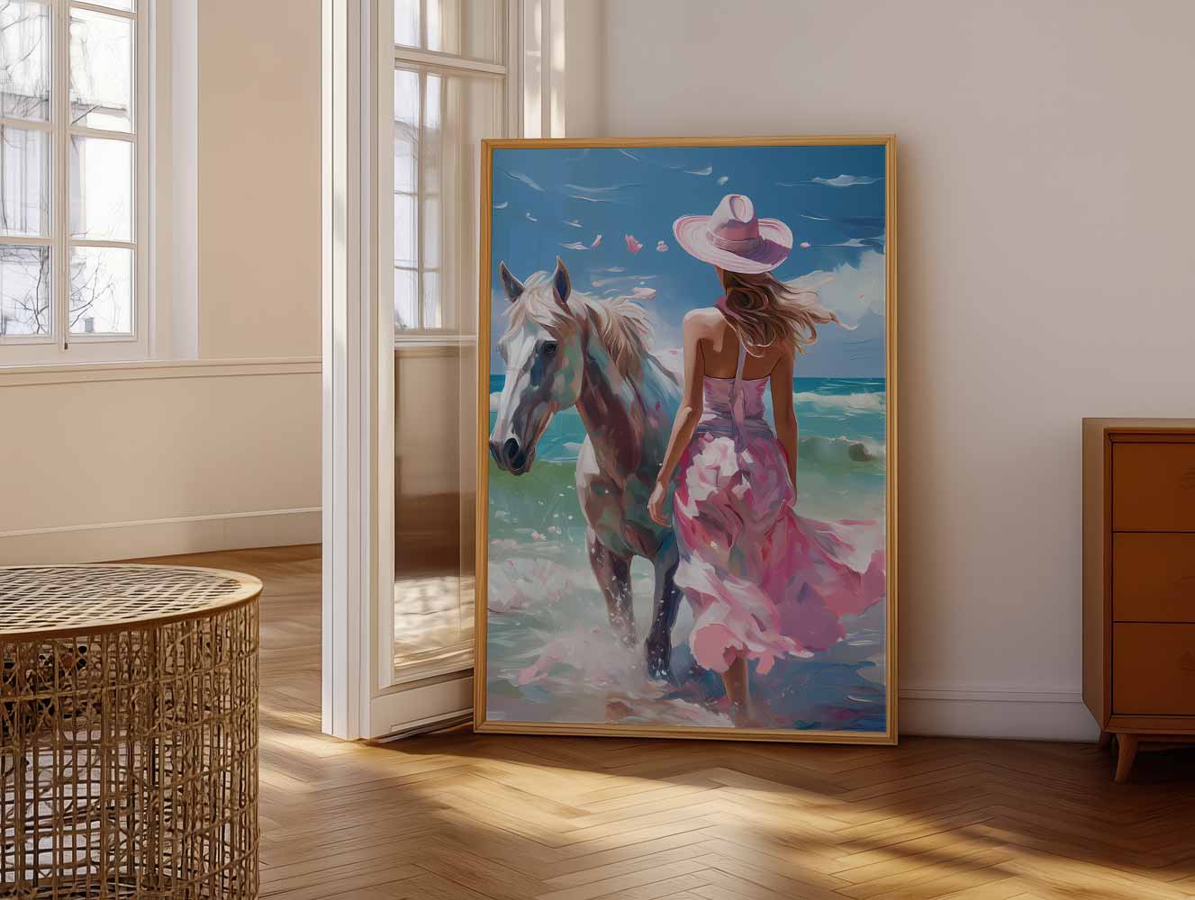 Strandavontuur met Paarden Poster-WallArtistic