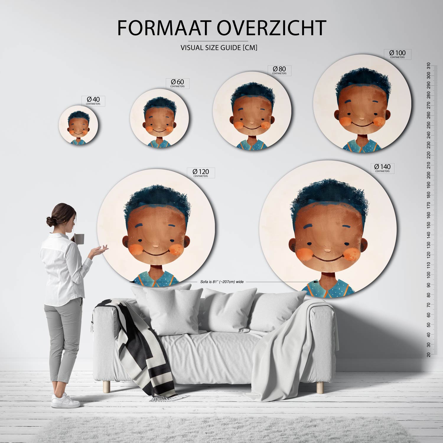 Lachend kind Muurcirkel