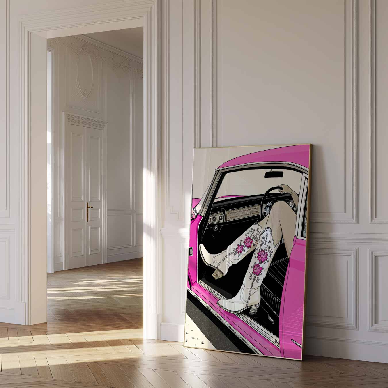 Stijlvolle Retro Roadtrip Poster-WallArtistic
