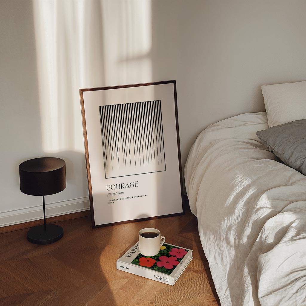 Minimalistische Moed Poster-WallArtistic