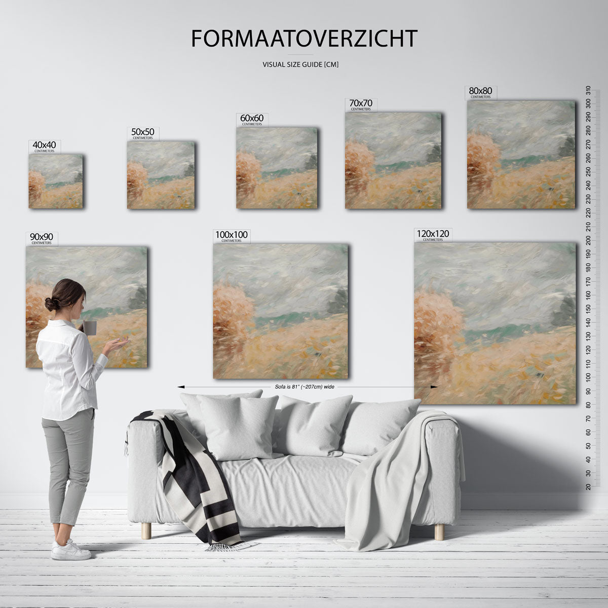 Landschap met korenveld Poster
