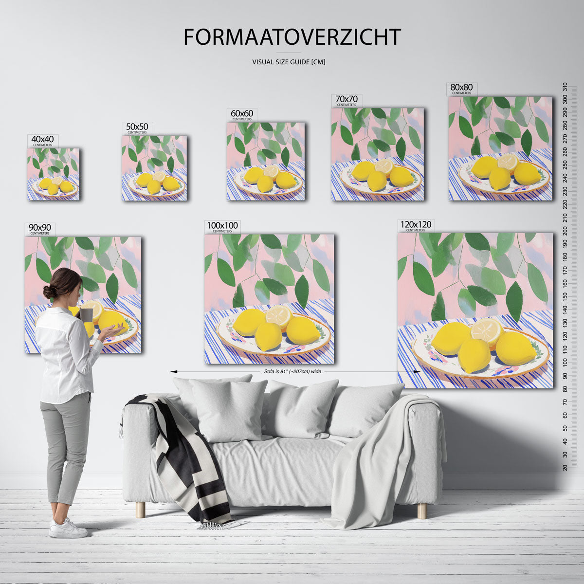 Citroenen op tafel Poster