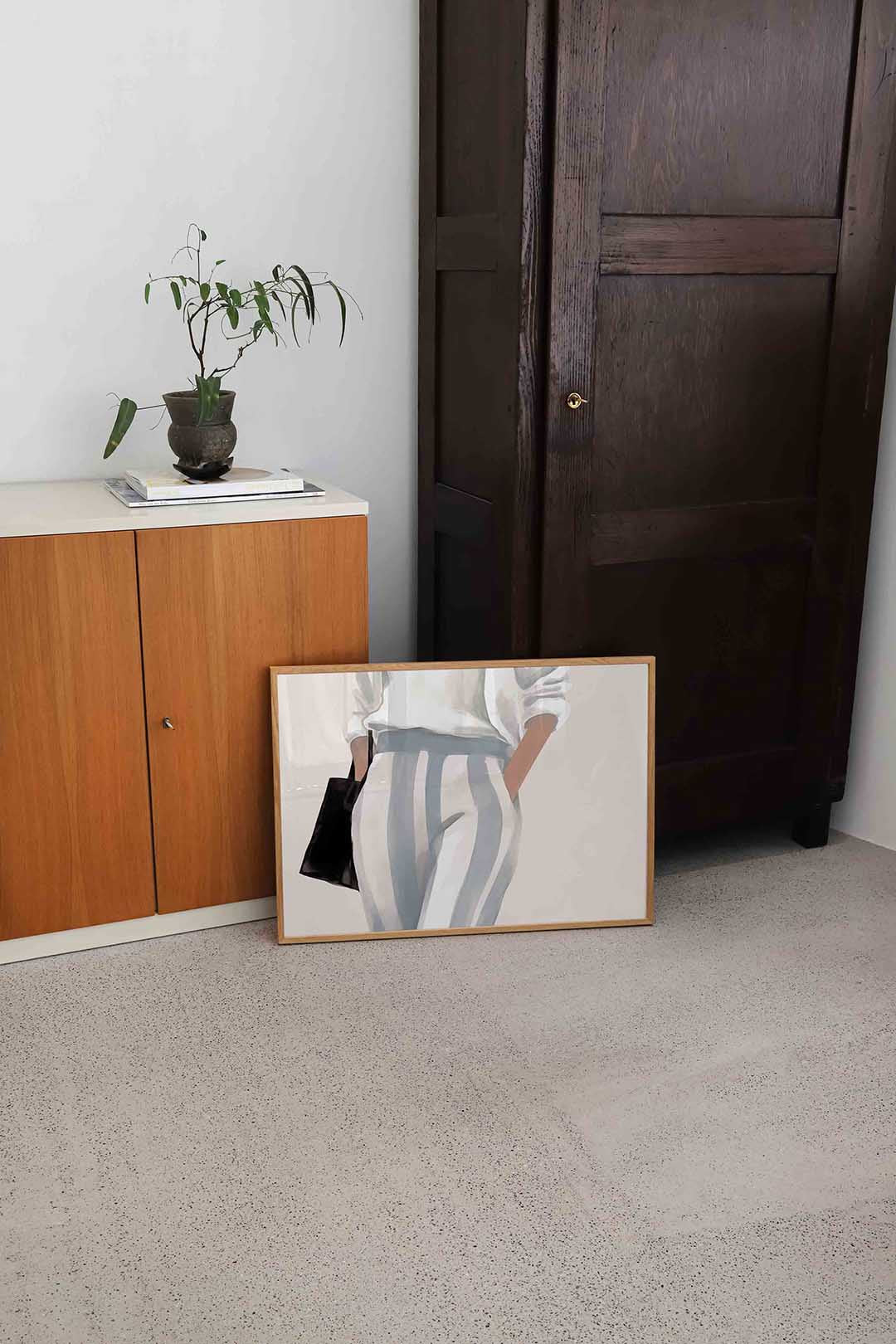 Modefiguur met tas Poster