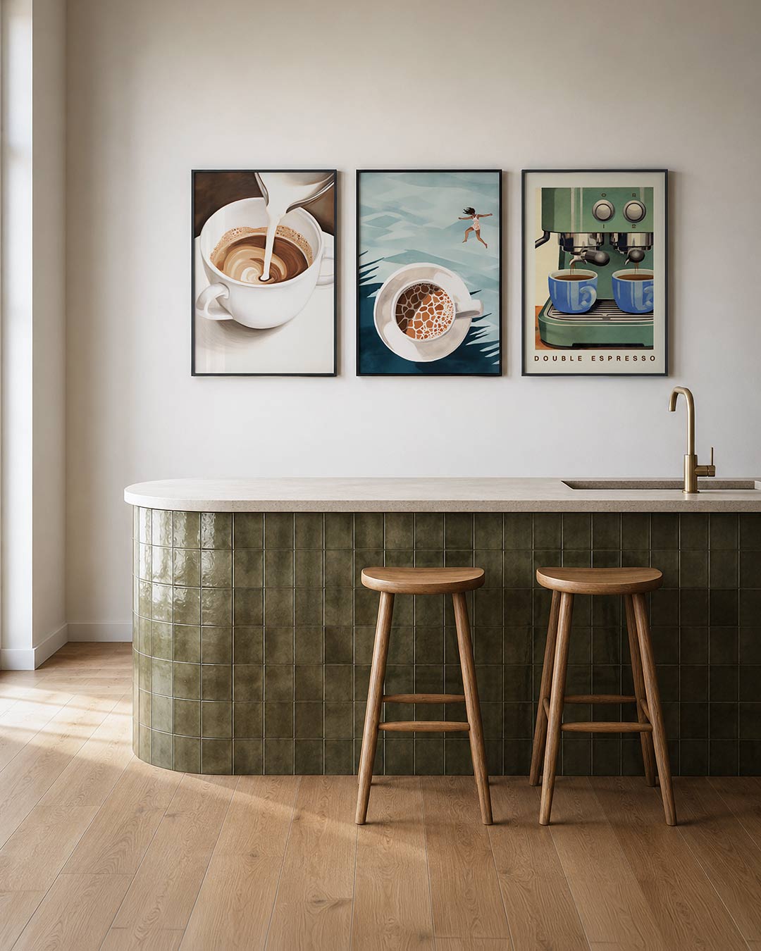 Koffie en melk Posterset