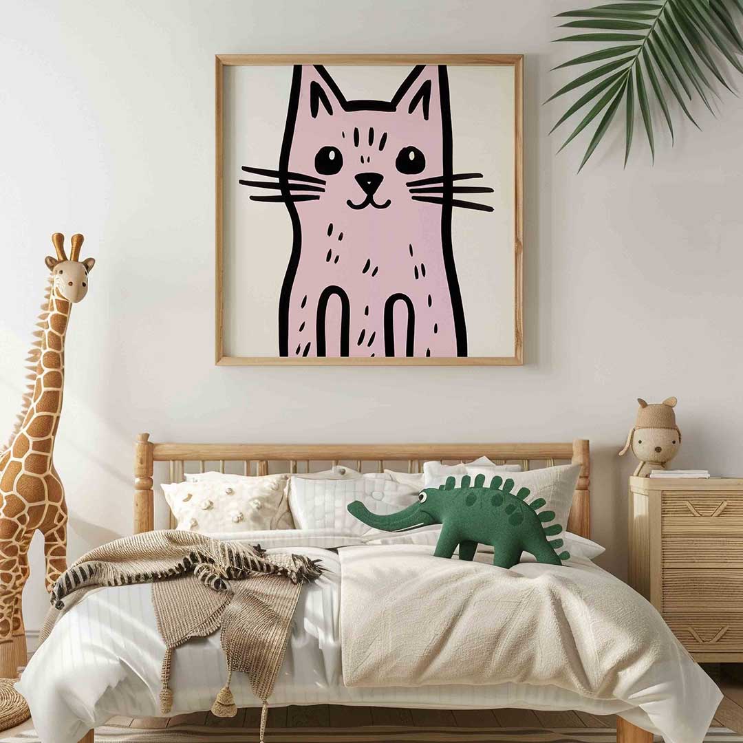Roze kat Poster