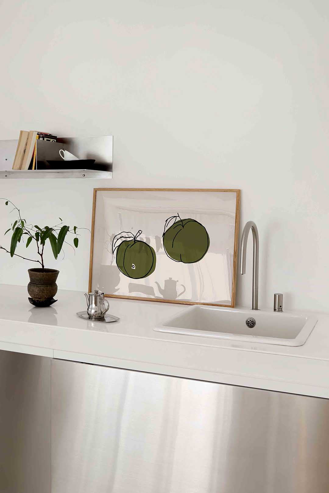Twee groene appels Poster