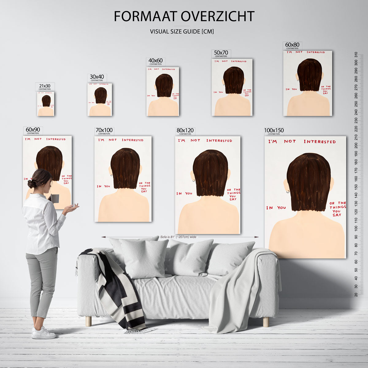 Achterkant hoofd met tekst Poster