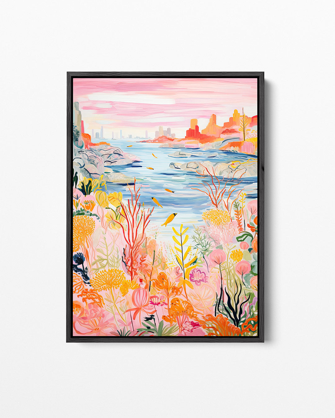 Kleurrijke natuurlandschap Kunstwerk