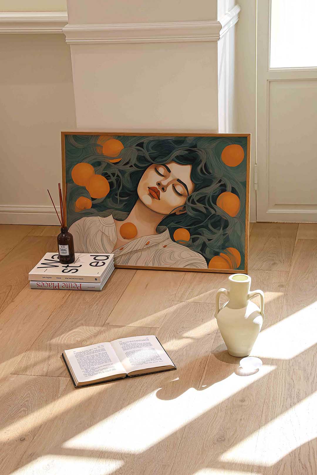 Vrouw met sinaasappels Poster
