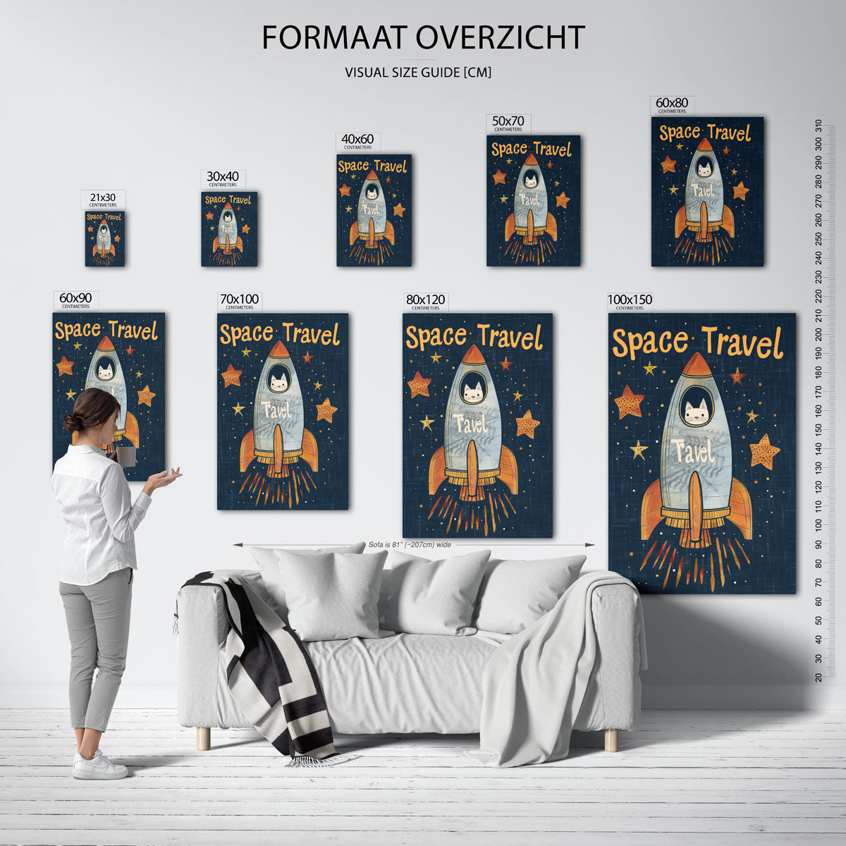 Ruimtevaart kat Poster