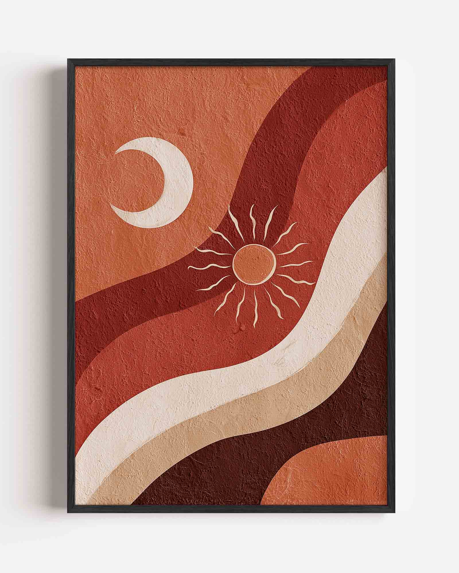 Maan en zon Poster