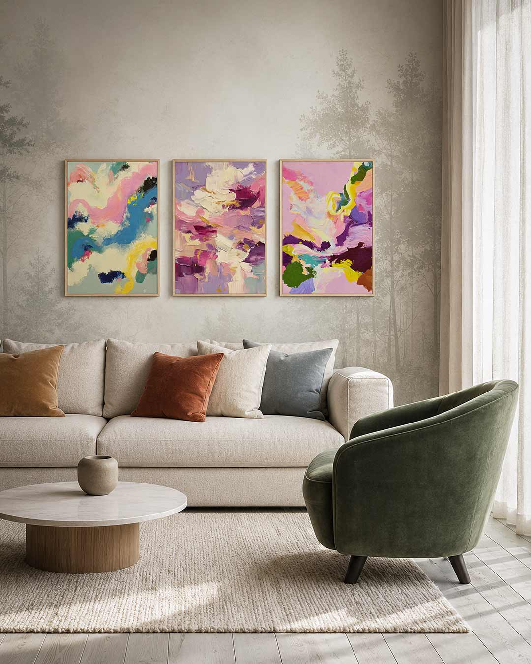 Kleurrijke vormen Posterset