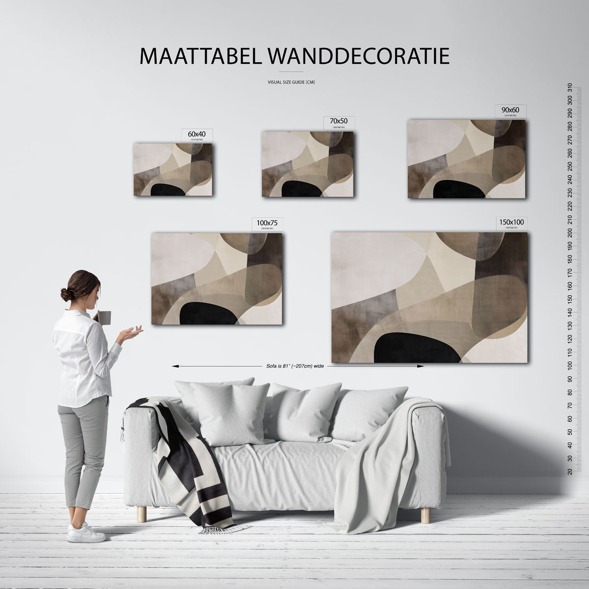 Organische vormen compositie Kunstwerk