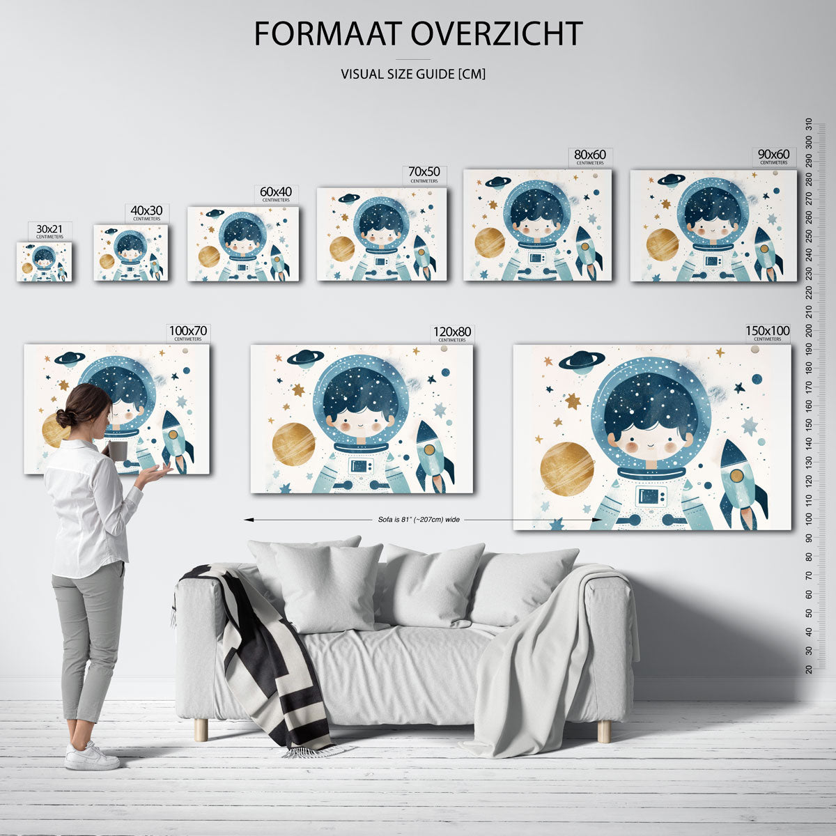 Astronaut en ruimte Poster