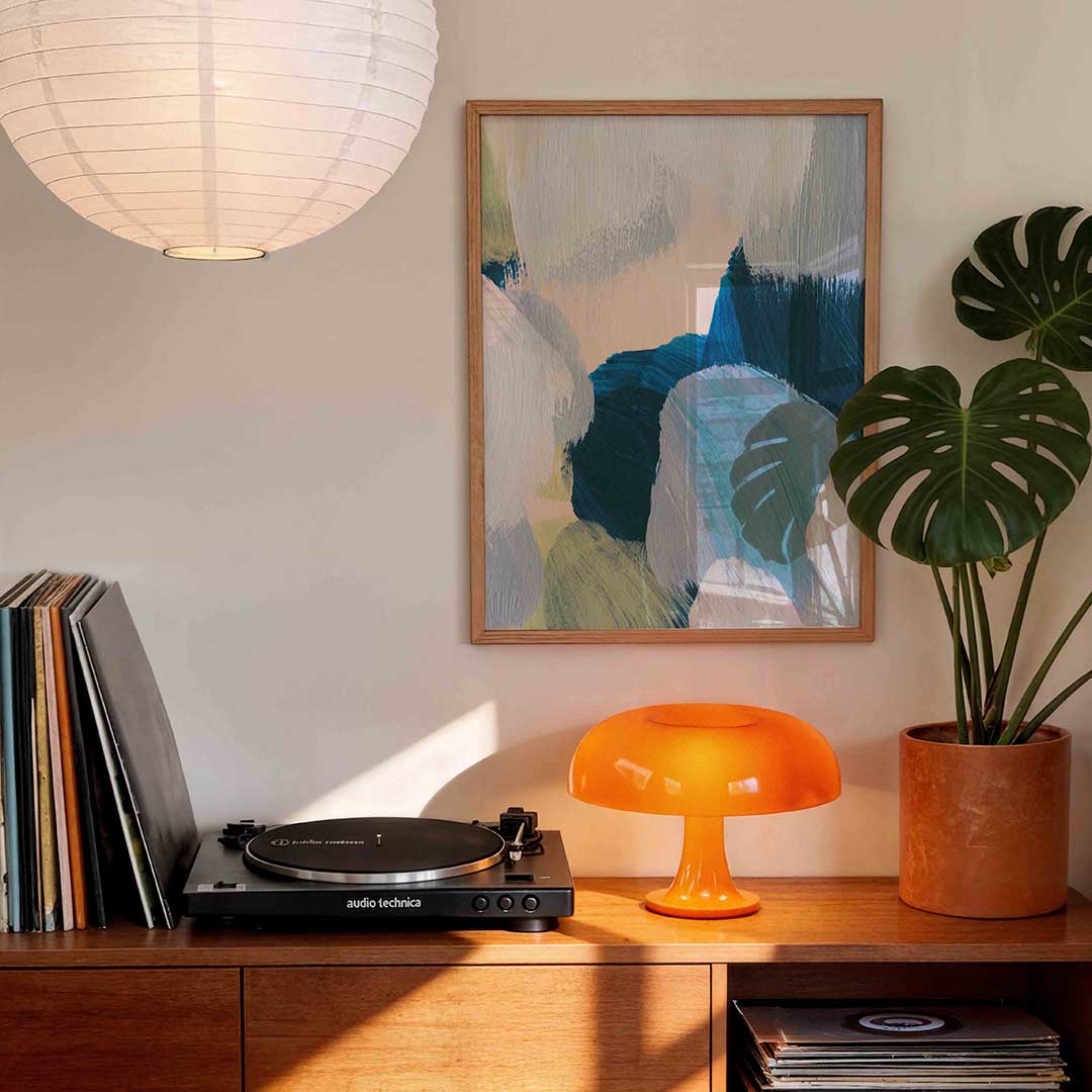 Abstracte penseelstreken Poster