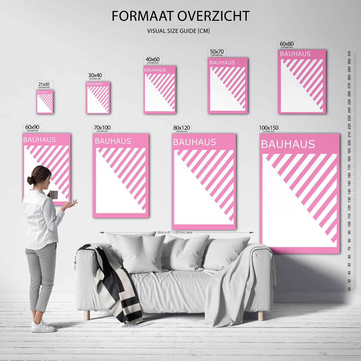Diagonal lijnen Poster