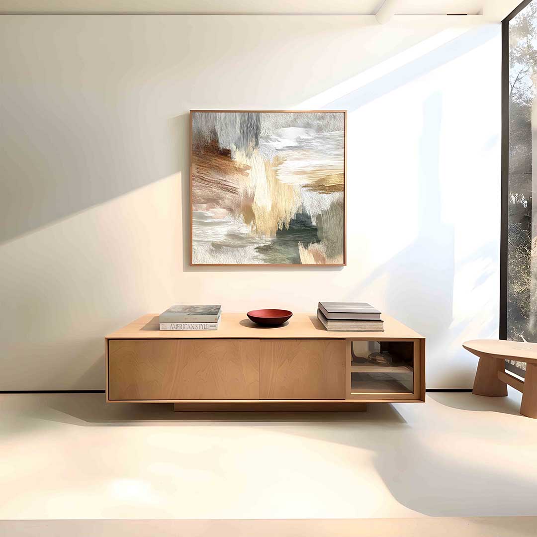 Abstracte penseelstreken Poster
