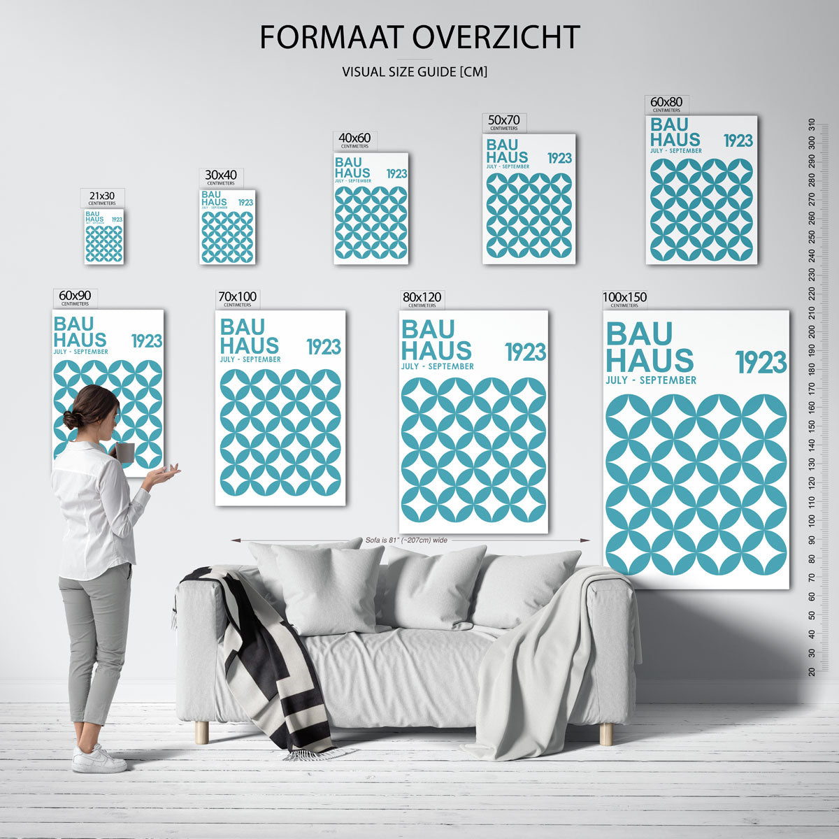 Cirkelpatroon en tekst Poster