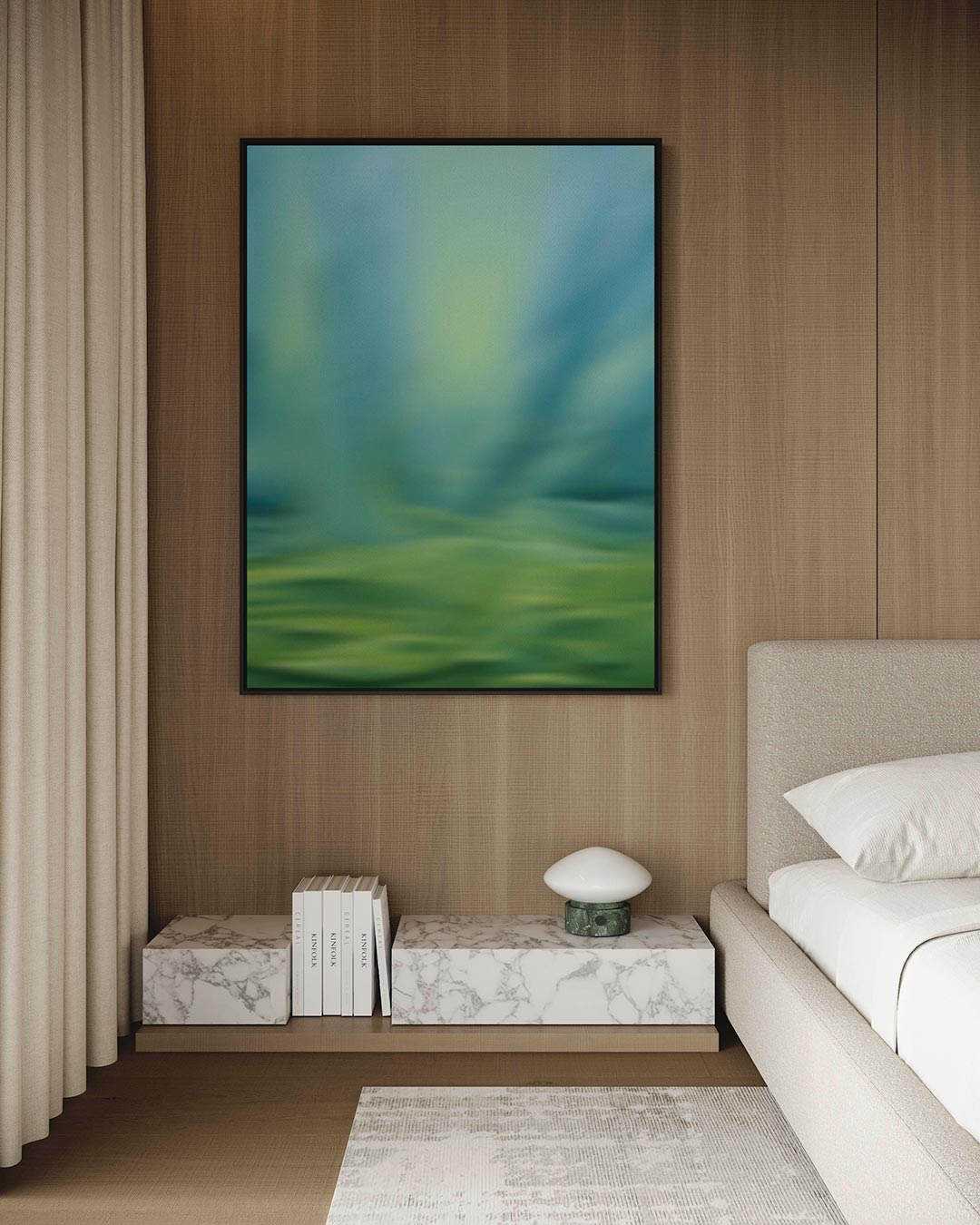 Vloeiende kleuren Kunstwerk