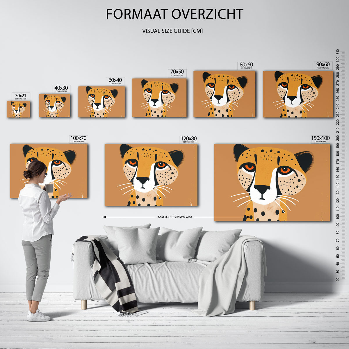 Luipaard portret Poster