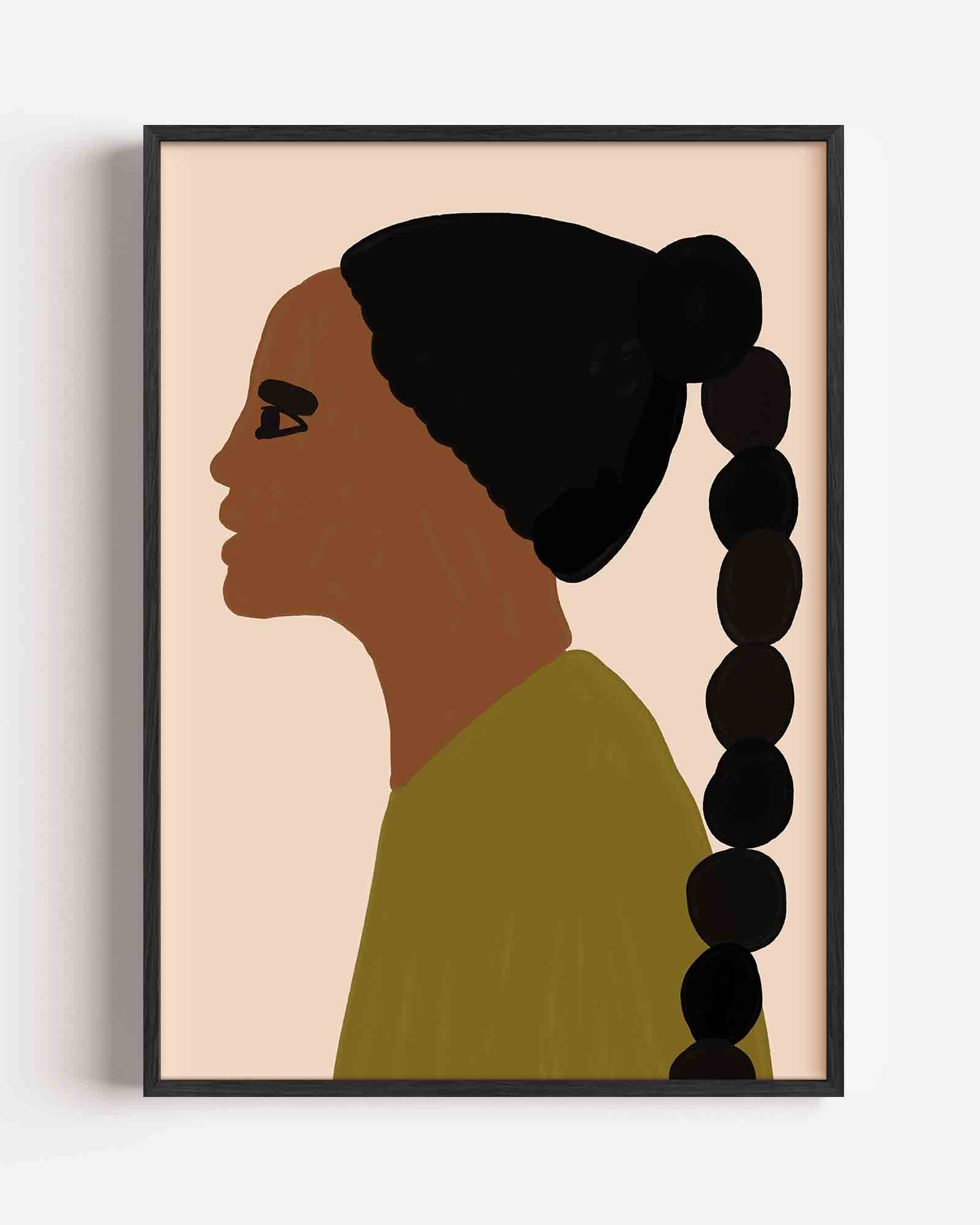 Profiel van vrouw Poster