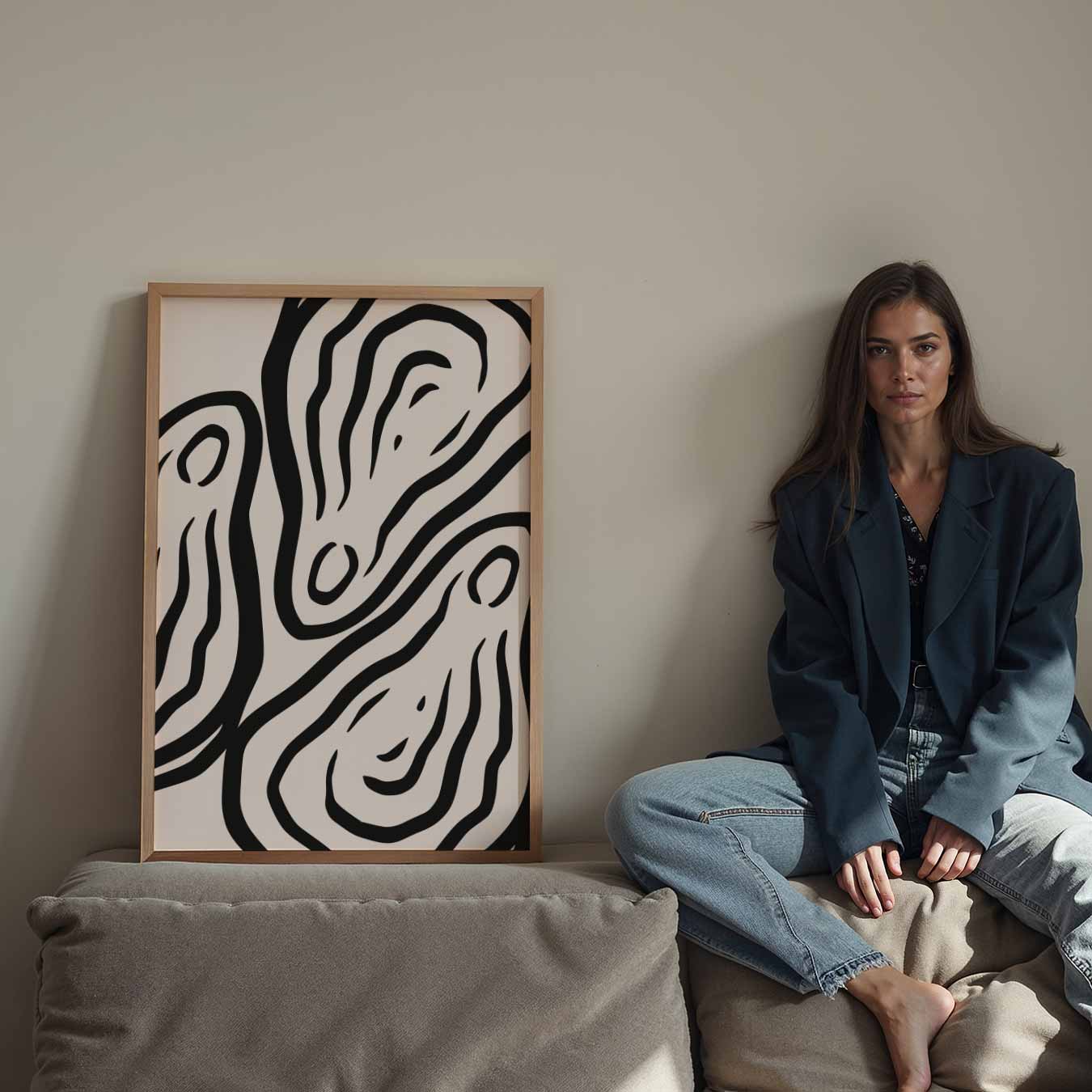 Stijlvolle Abstracte Kunstposter-WallArtistic