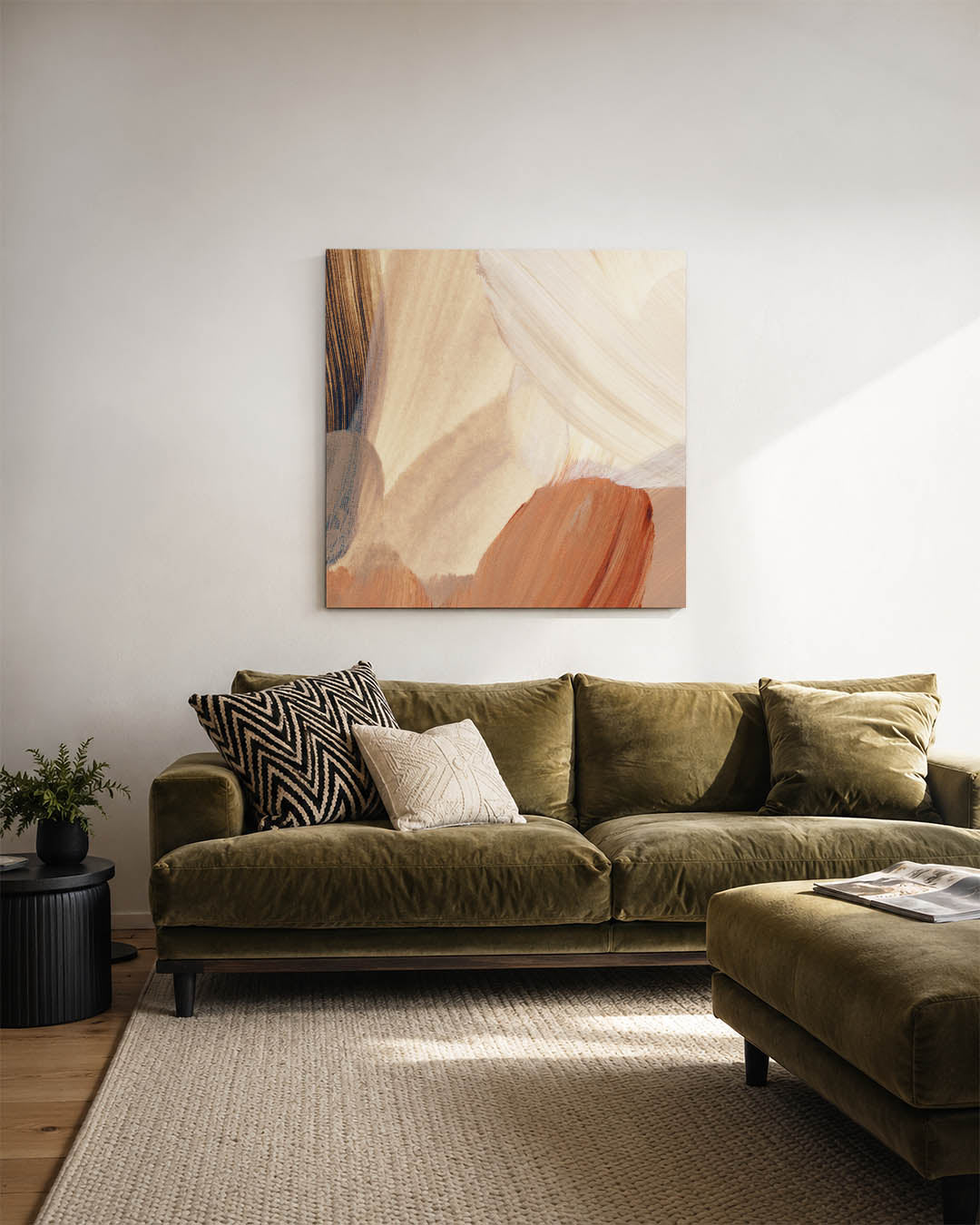 Organische borstelstreken Kunstwerk