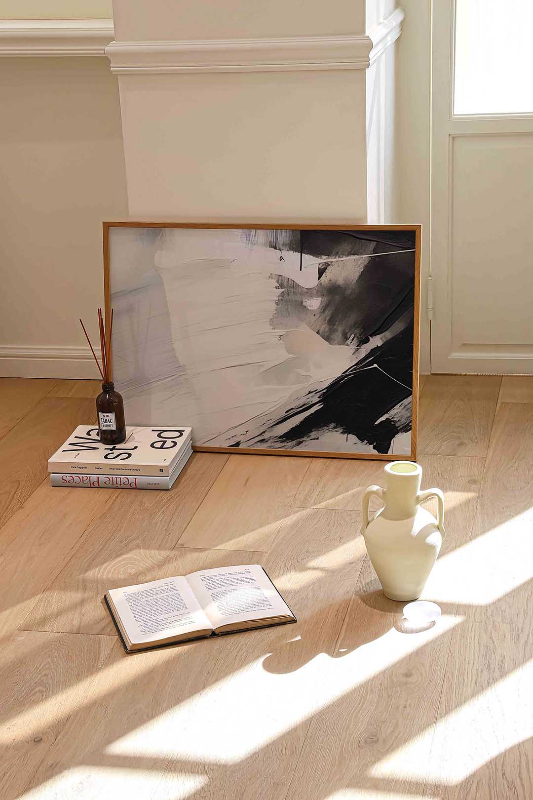 Zwart wit abstracte Poster