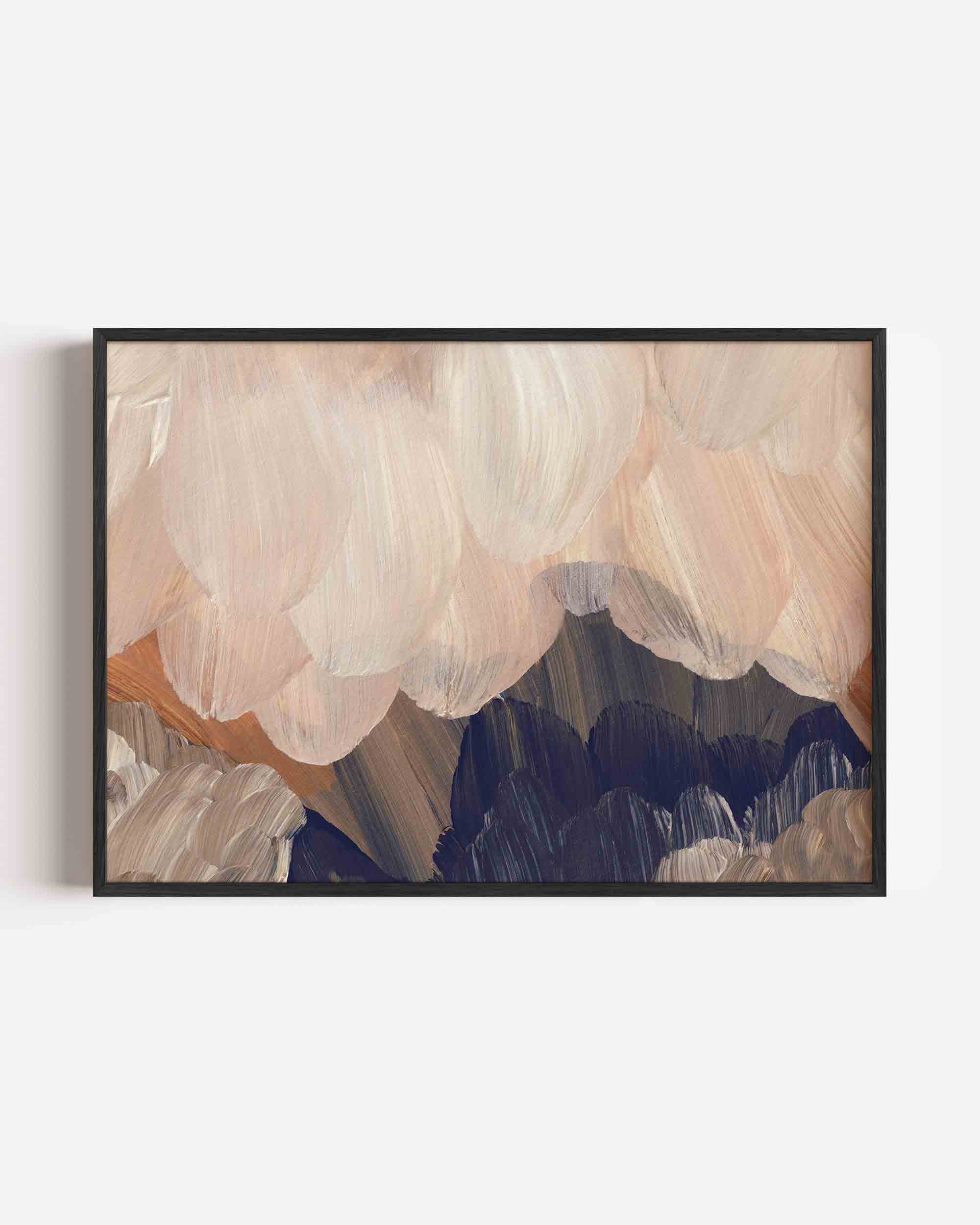 Abstracte penseelstreken Poster