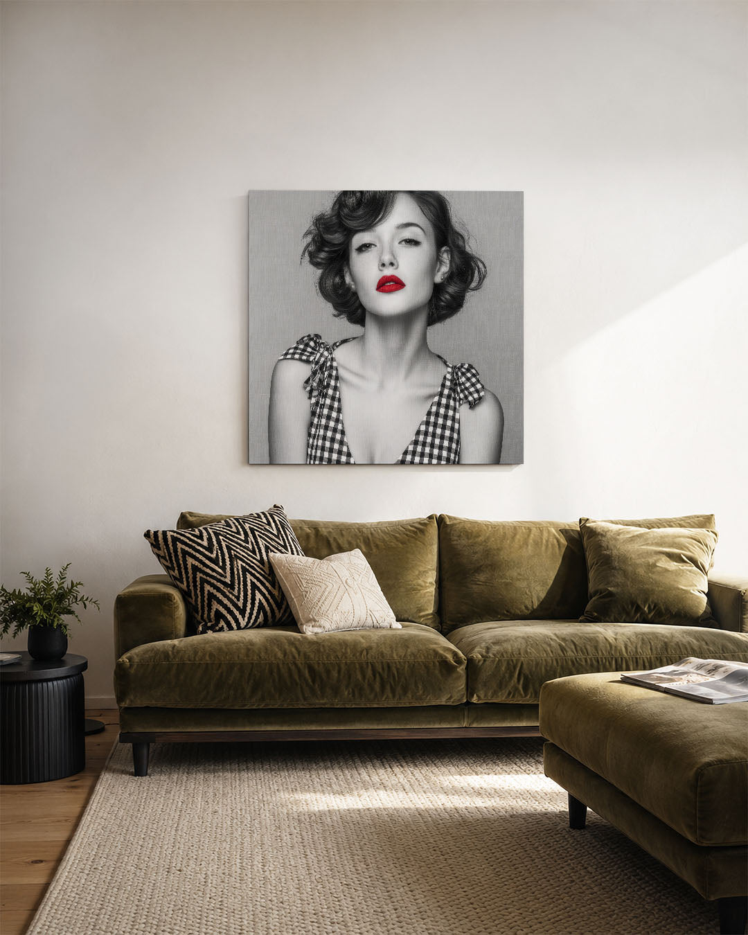 Monochrome portret Kunstwerk
