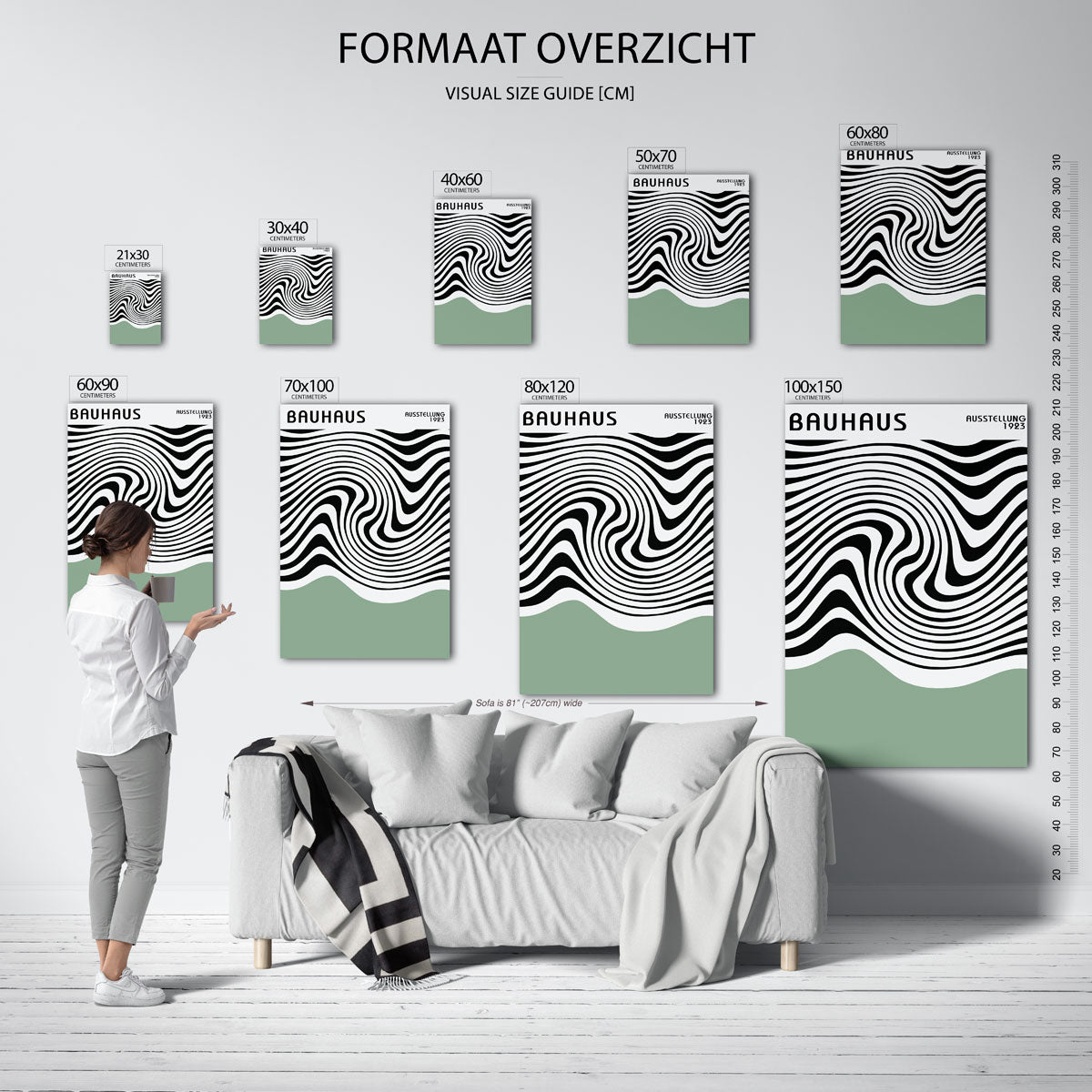 Golvend lijnenspel Poster