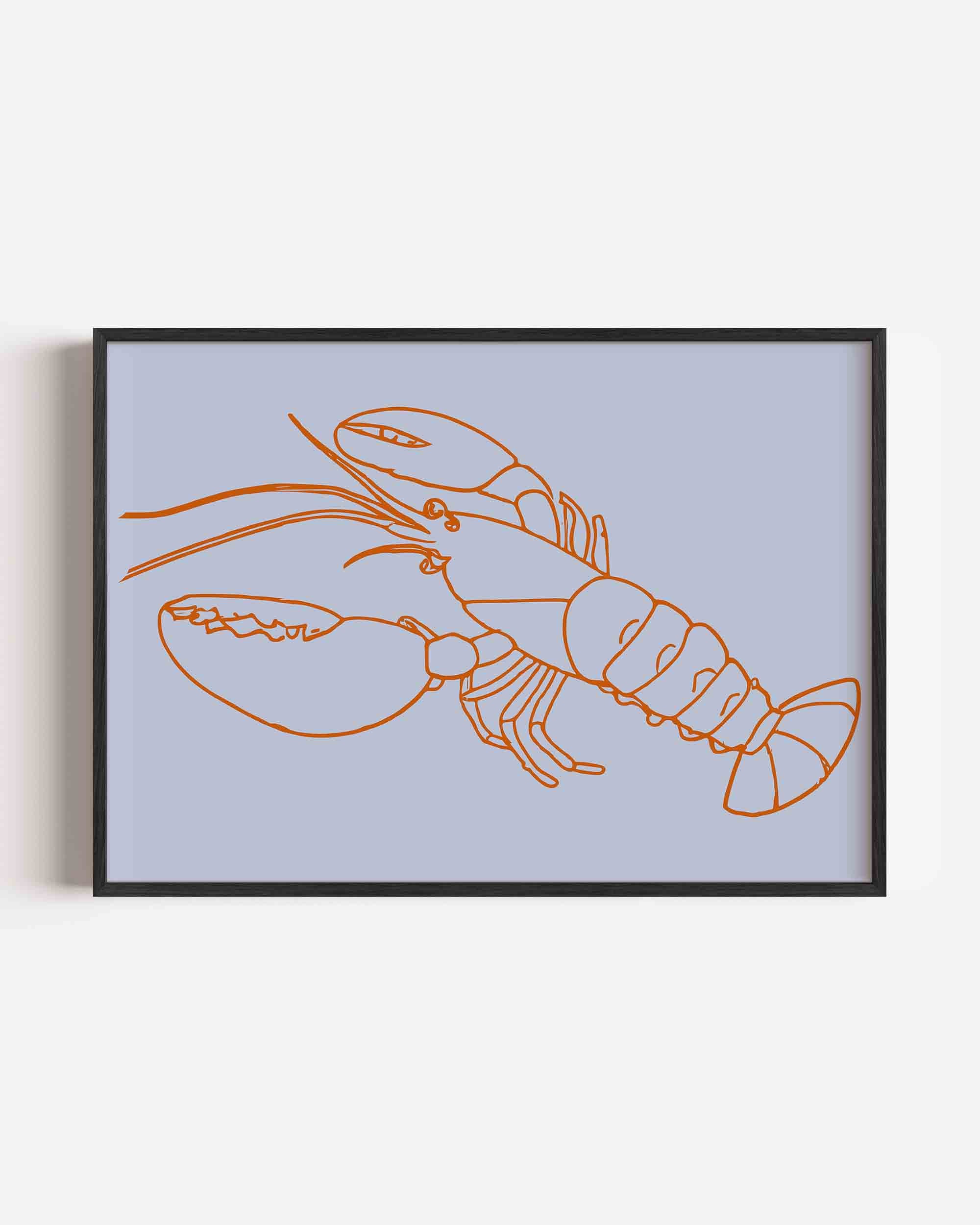 Oranje kreeft Poster