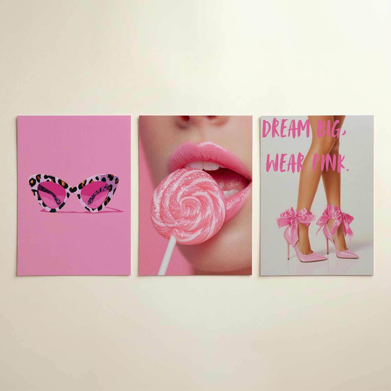 Roze zonnebril contrast Posterset