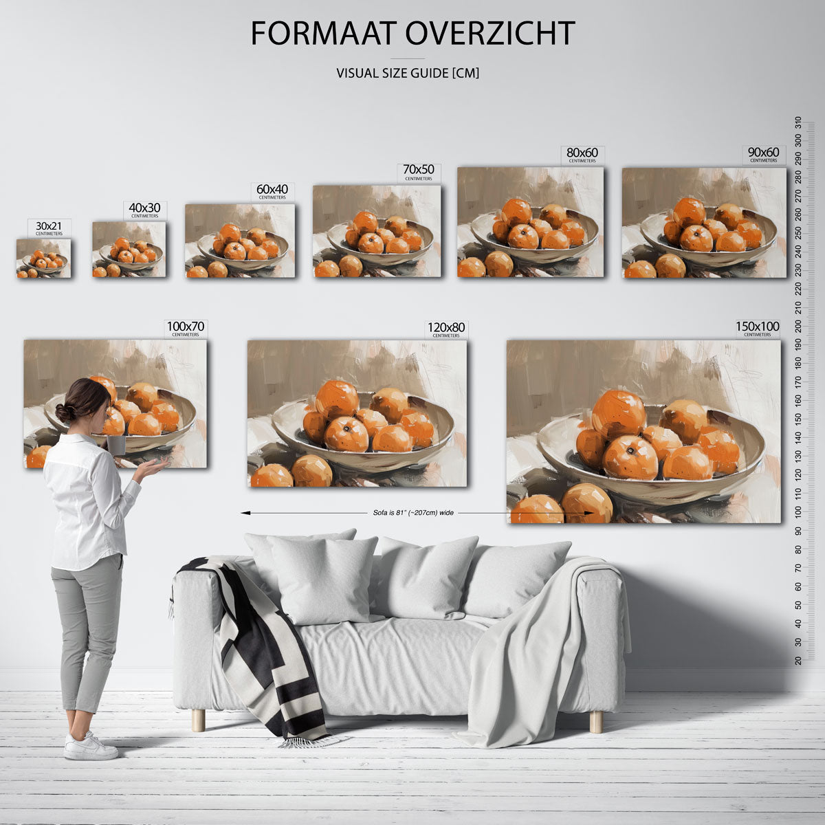 Mandarijnen in schaal Poster