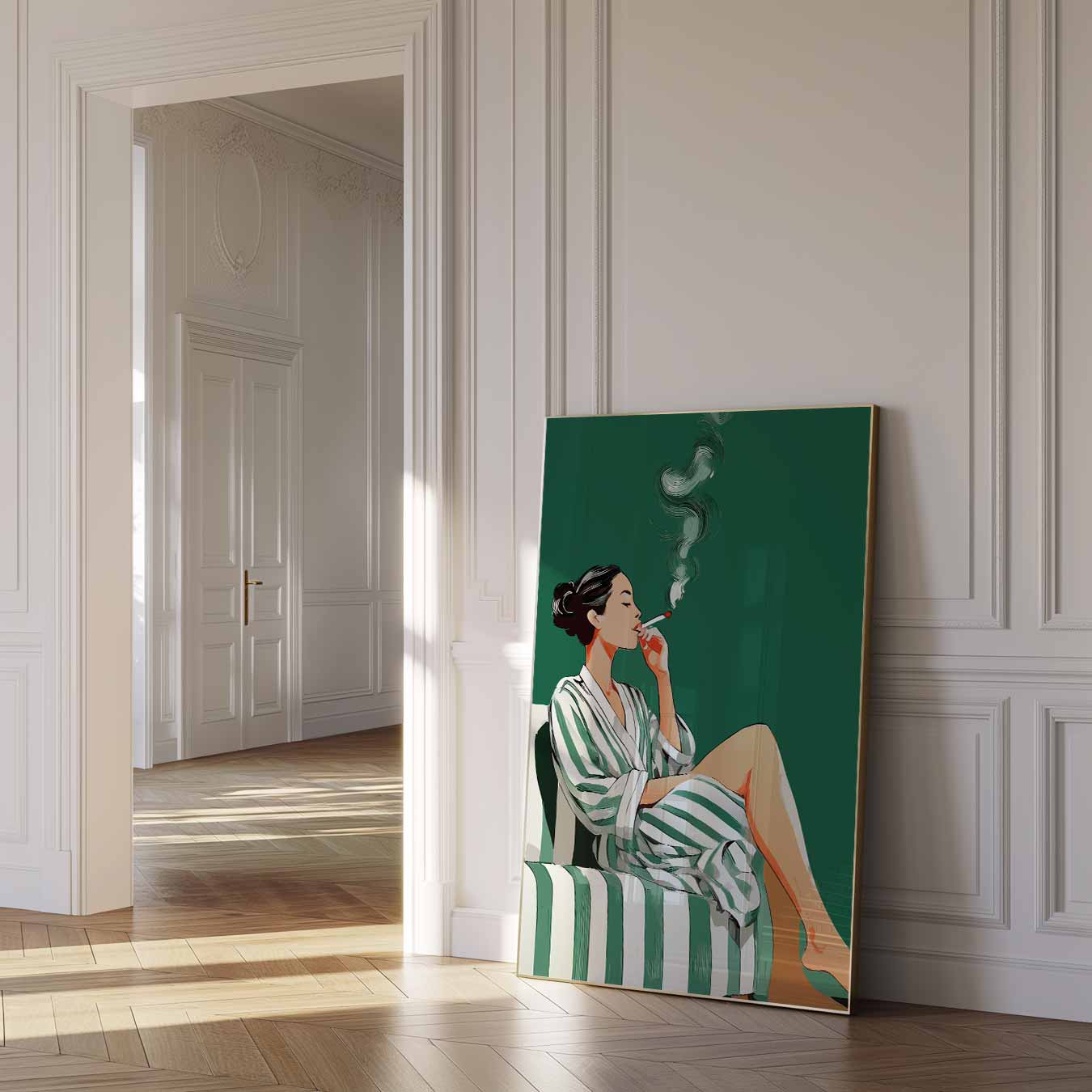 Stijlvolle Ontspanning Poster-WallArtistic