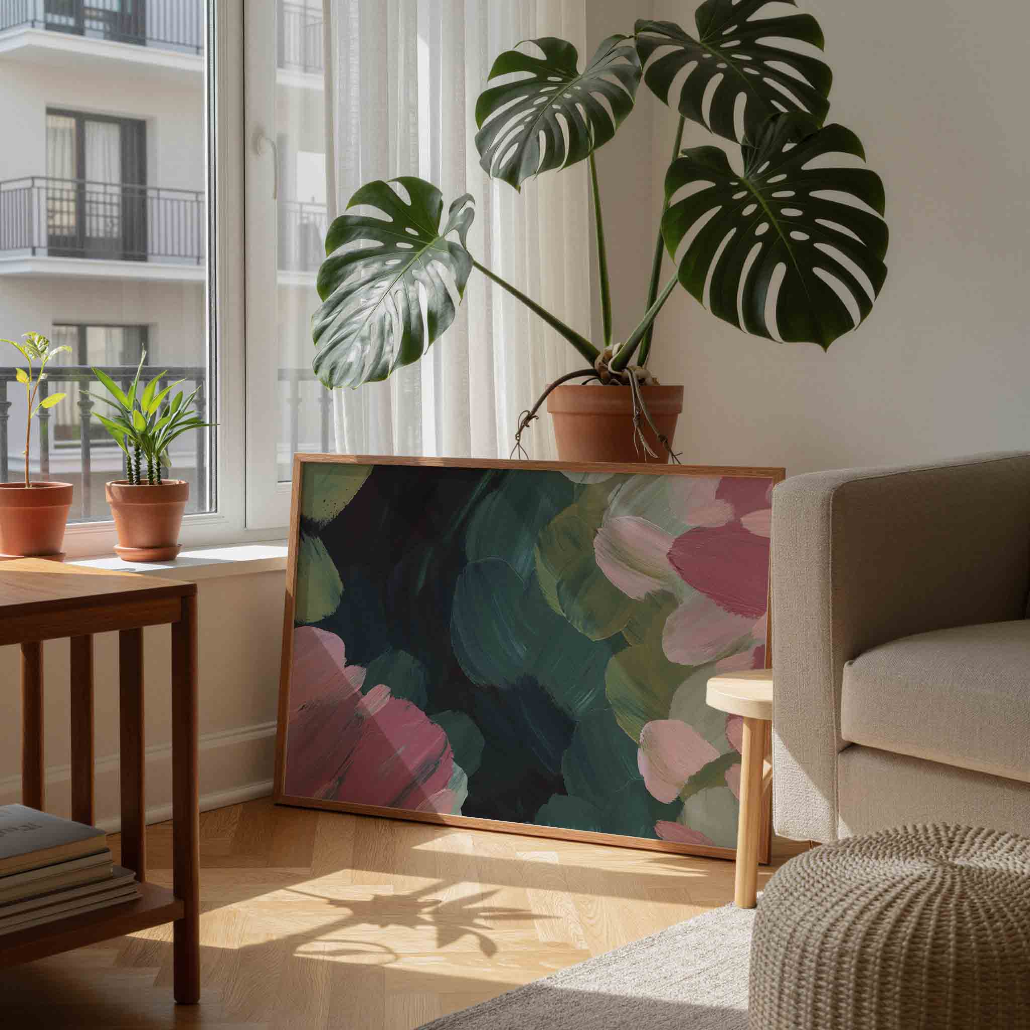 Abstracte bloemen Poster